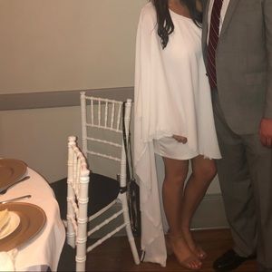 One Shoulder White Dress